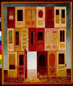 The Wall, Oil on board, 24×20.5 inches, 1968