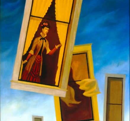 Woman in Window, also: Flying Window, 36 x20 inches, 1969