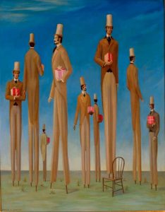 Gift Bearers I, Oil on board, 36 x 28.333 inches, 1971