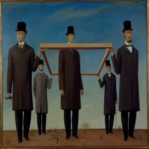 The Walk, Oil on board, 28 x 28 inches, 1976