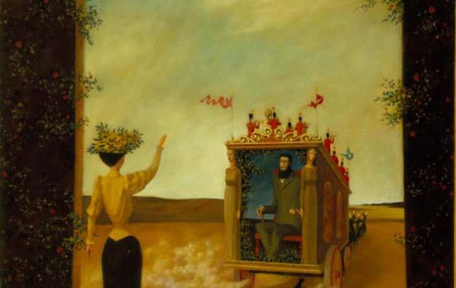 Farewell to the Band, Oil on board, 29.438×23.438 inches, 1967