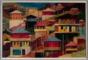 Mountain Landscape I, Oil on board, 24 x 36 inches, 1955