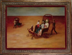 Holiday I, Oil on board, 22×31 inches, 1962