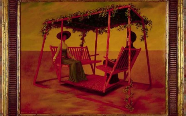 Afternoon Swing, Oil on board, 24×31.75 inches, 1963