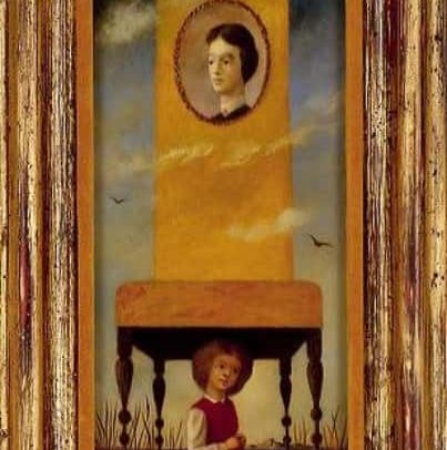 The Chair, also: Hiding Girl, 16.25×5.875 inches, 1964
