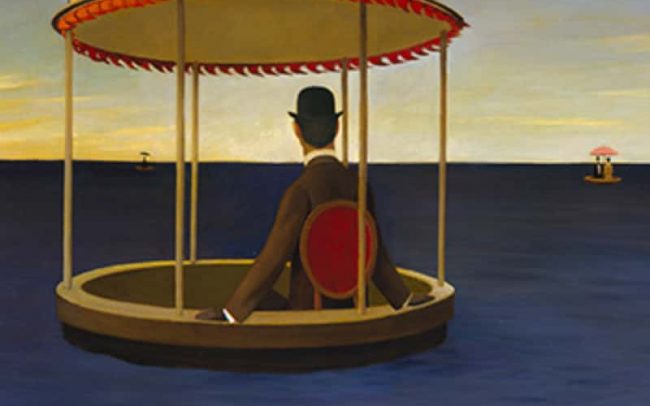 Tub at Sea, Oil on board, 28×35.75 inches, 1979